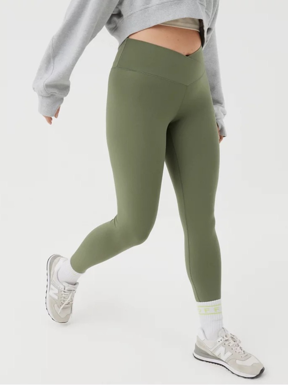 Aerie Sage Green High Waisted Full Length Legging Women’s Size Medium